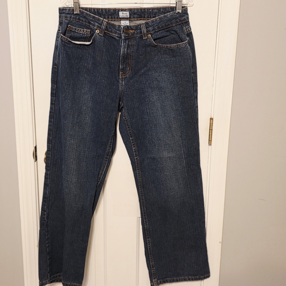 Vintage 90s GH Bass & Co Denim Dark Wash Straight Leg Jeans 10